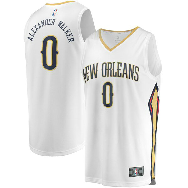 Maillot nba New Orleans Pelicans Association Edition Homme Nickeil Alexander-Walker 0 Blanc